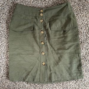 Olive -target brand- a new day button skirt